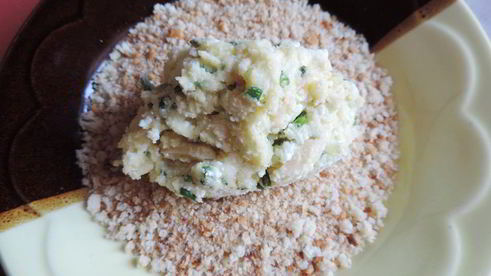 картофельно-творожные лепешки с зеленью