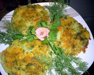 Картофельные лепешки с сыром и зеленью