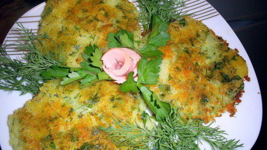 Рецепт картофельные лепешки с сыром и зеленью