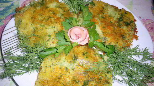 картофельные лепешки с сыром и зеленью