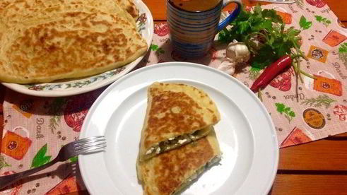 картофельные лепешки с творогом и зеленью