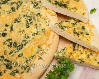 Лепешка с сыром и зеленью