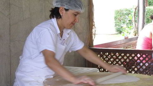 лепешки гезлеме с мясом и картошкой