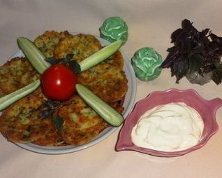 Лепешки из брынзы с зеленью