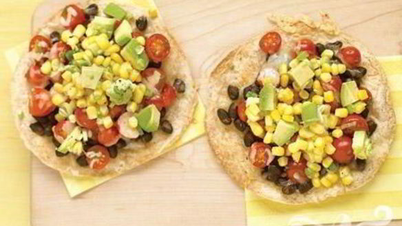 Рецепт Лепешки с черной фасолью и кукурузой