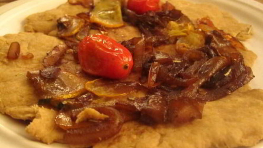 Рецепт лепешки с кабачками с луком