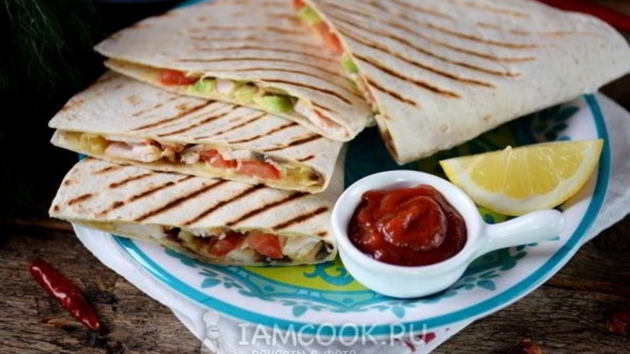 Рецепт мексиканская лепешка тортилья с начинкой