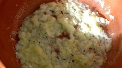 рисовая лепешка, фаршированная грибами