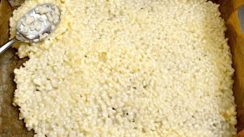 рисовая лепешка, фаршированная грибами