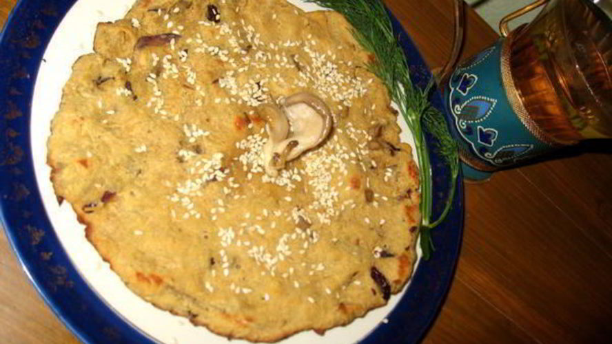 Рецепт соевая лепешка с вешенками