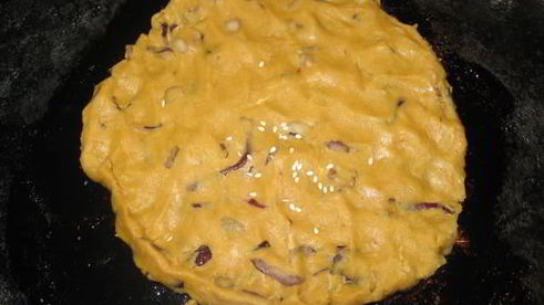 соевая лепешка с вешенками