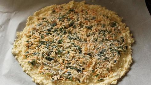 творожная лепешка с начинкой из сыра