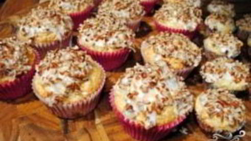 банановые маффины с орехами