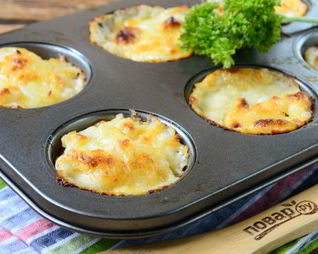 Гратен из картофеля в стиле маффинов