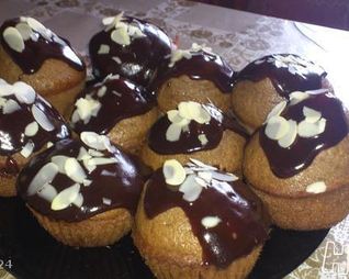 Кофейные маффины в шоколадной глазури
