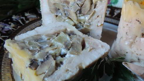 куриные маффины с грибной начинкой