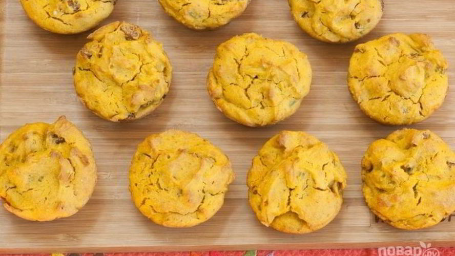 Рецепт куриные маффины с тыквой