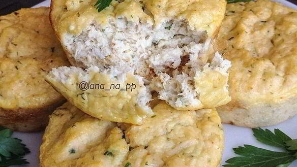Рецепт Куриные маффины с зеленью
