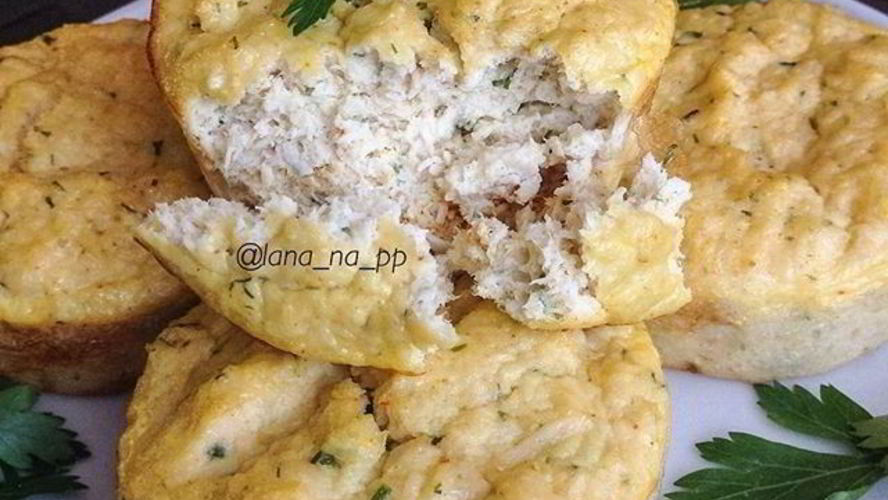 Рецепт куриные маффины с зеленью
