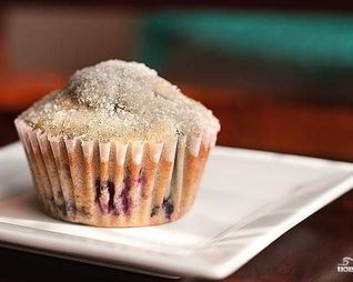 Лимонные маффины с черникой