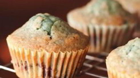 лимонные маффины с черникой