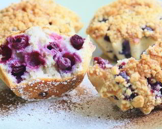 Маффины с черникой