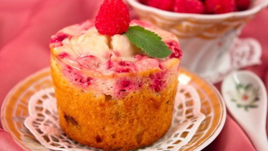 Рецепт маффины с малиновым кремом и шоколадом