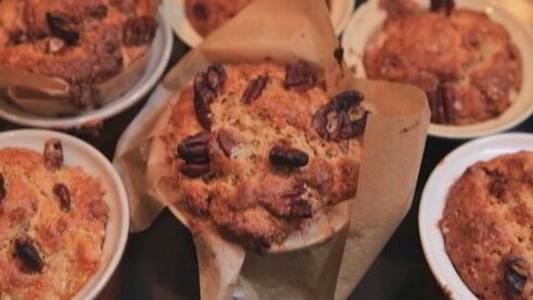 маффины с мандаринами и орехами