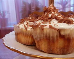 Маффины с шоколадом и белковым кремом