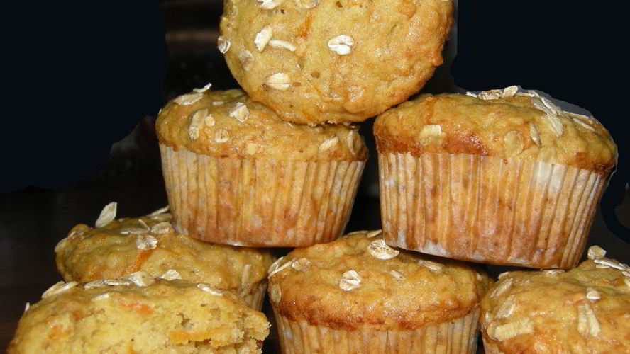 Рецепт маффины с тыквой, бананом и морковью
