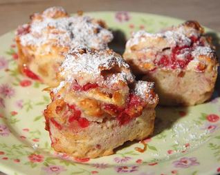 Маффины с зефиром и малиной