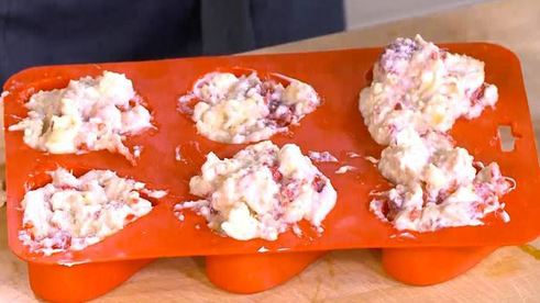 маффины с зефиром и малиной