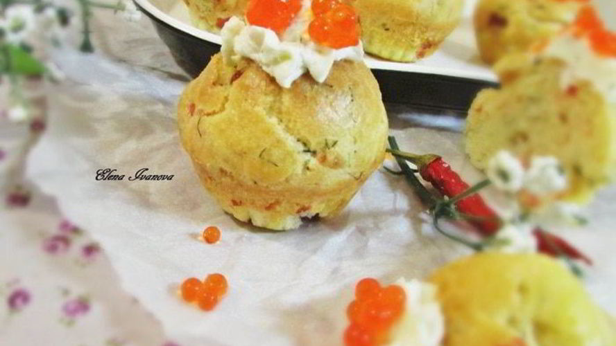 Рецепт мини-маффины с семгой