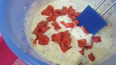 мини-маффины с семгой