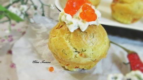 мини-маффины с семгой