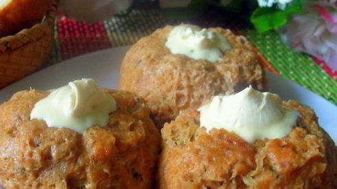 мясные маффины с пшеничкой и свеклой