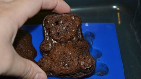 шоколадно-банановые маффины мишка барни