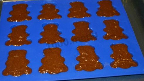 шоколадно-банановые маффины мишка барни