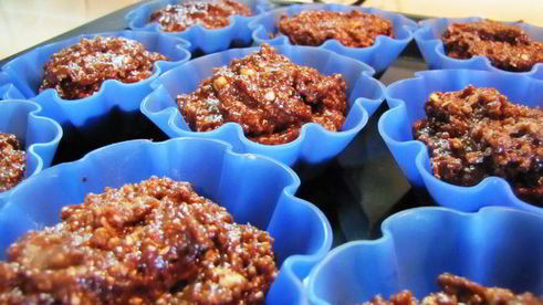 шоколадно-орехово-вишневые маффины