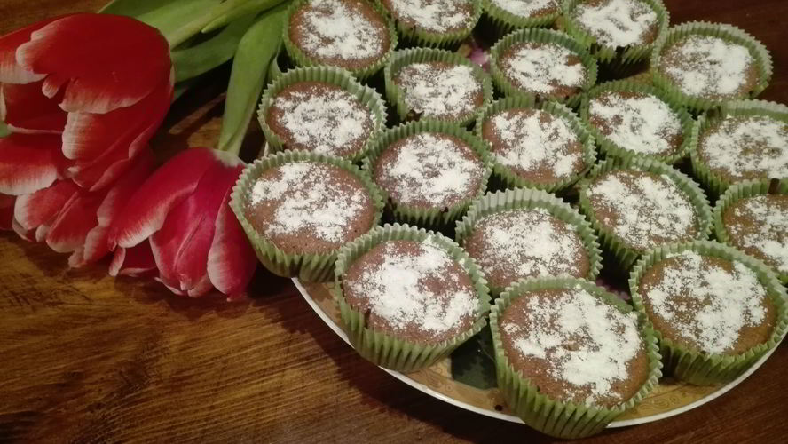 Рецепт шоколадные маффины на ряженке