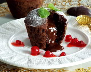 Шоколадные маффины с жидкой начинкой