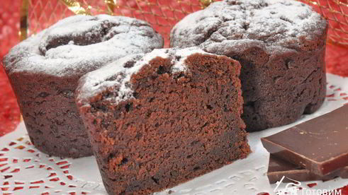 шоколадные заварные маффины