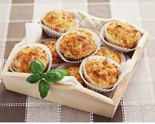 Сытные маффины с ветчиной и сыром