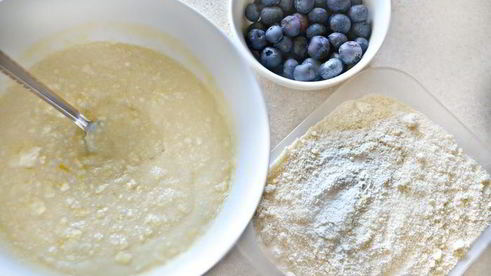 творожные маффины с черникой