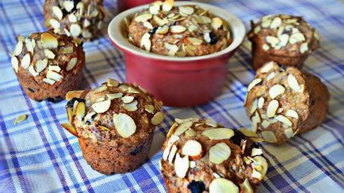 творожные маффины с черникой