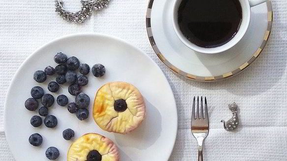 Рецепт Творожные маффины с голубикой