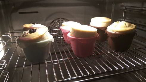 творожные маффины с голубикой