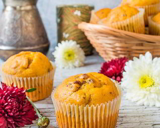 Тыквенные маффины с орехами