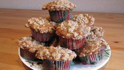 яблочные маффины с корицей и штрейзелем