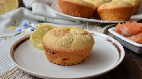 закусочные маффины с семгой